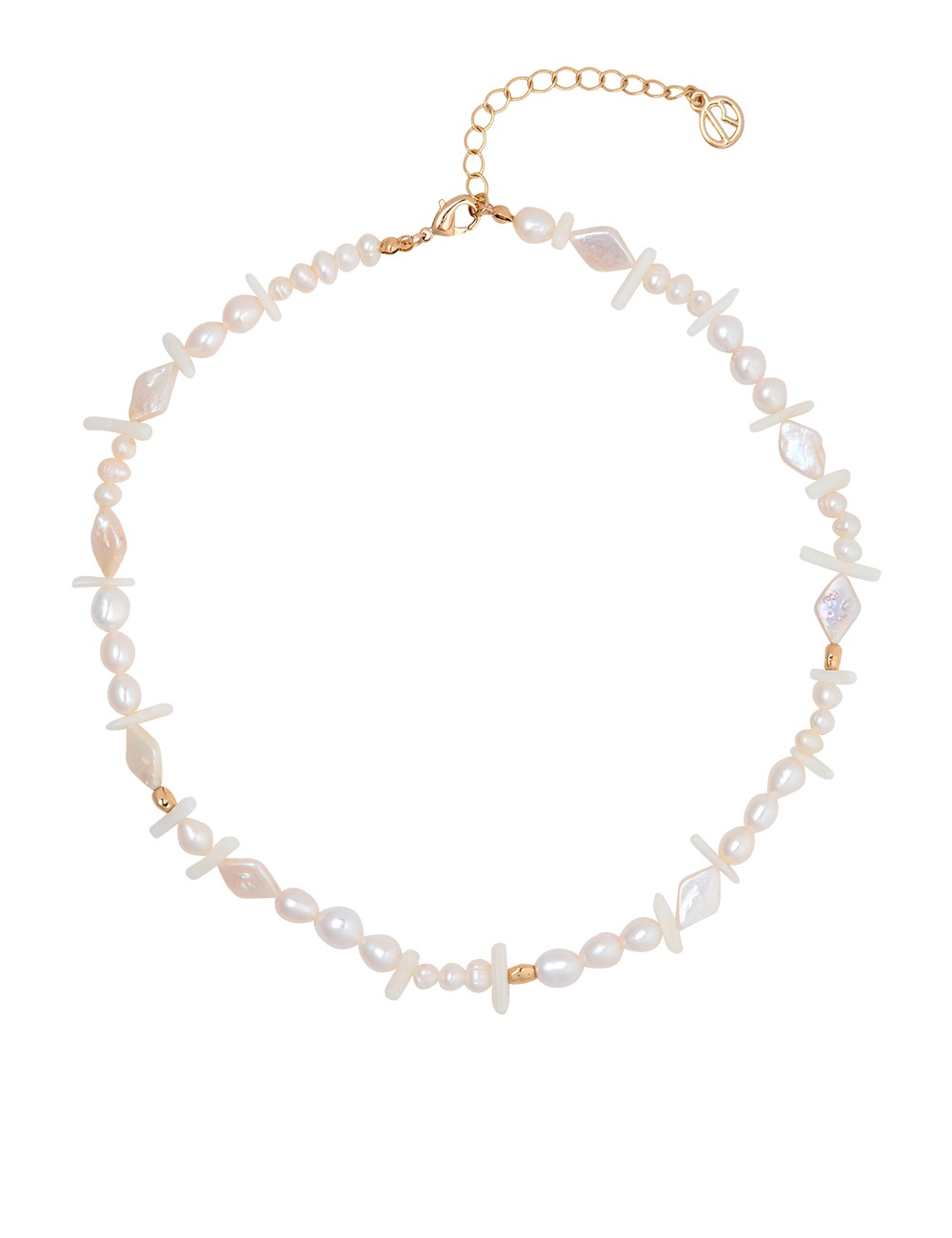 Wave Freshwater Pearl &amp; Coral Necklace